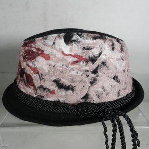CARLOS by Carlos Santana Red Pink, Orange & Black Fedora Hat One Size Fits All